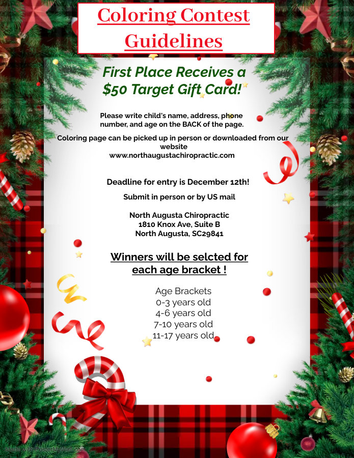 Chiropractic North Augusta CA Coloring Contest Instructions 2022 Chiropractic North Augusta CA Coloring Contest Instructions 2022